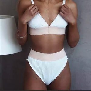 Swim - White and Pink Bikini Swim - White and Pink Bikini